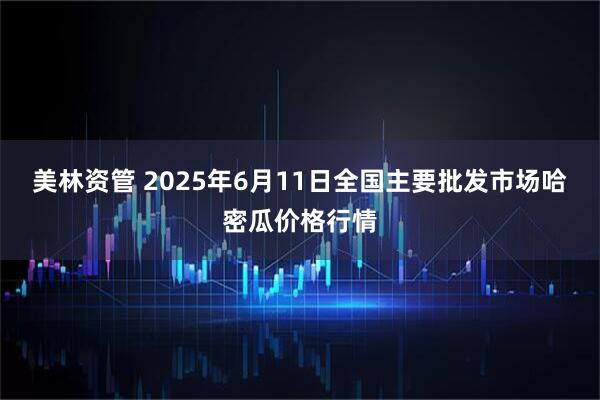 美林资管 2025年6月11日全国主要批发市场哈密瓜价格行情