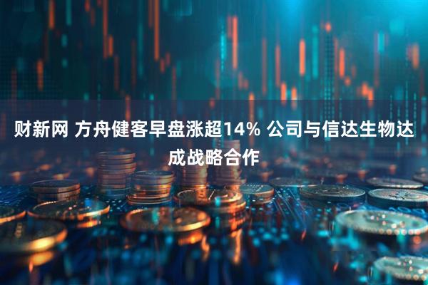 财新网 方舟健客早盘涨超14% 公司与信达生物达成战略合作